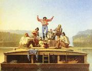 George Caleb Bingham The Jolly Flatboatmen oil painting